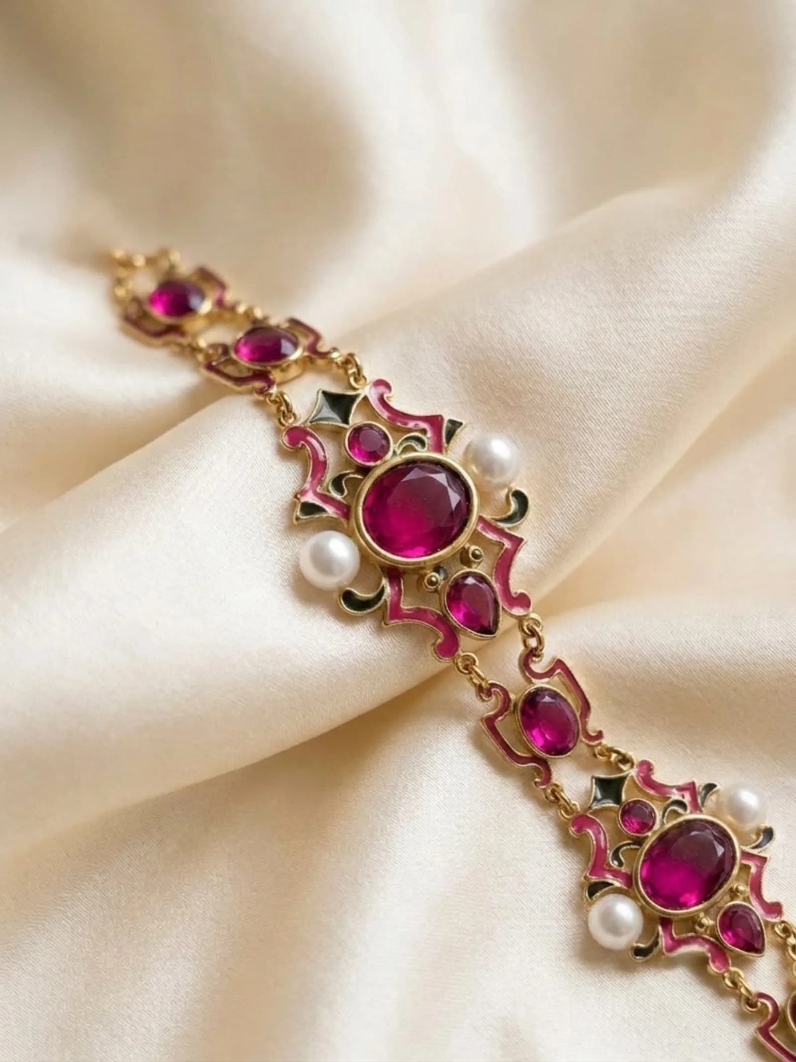 Pulsera Reina, Fucsia
