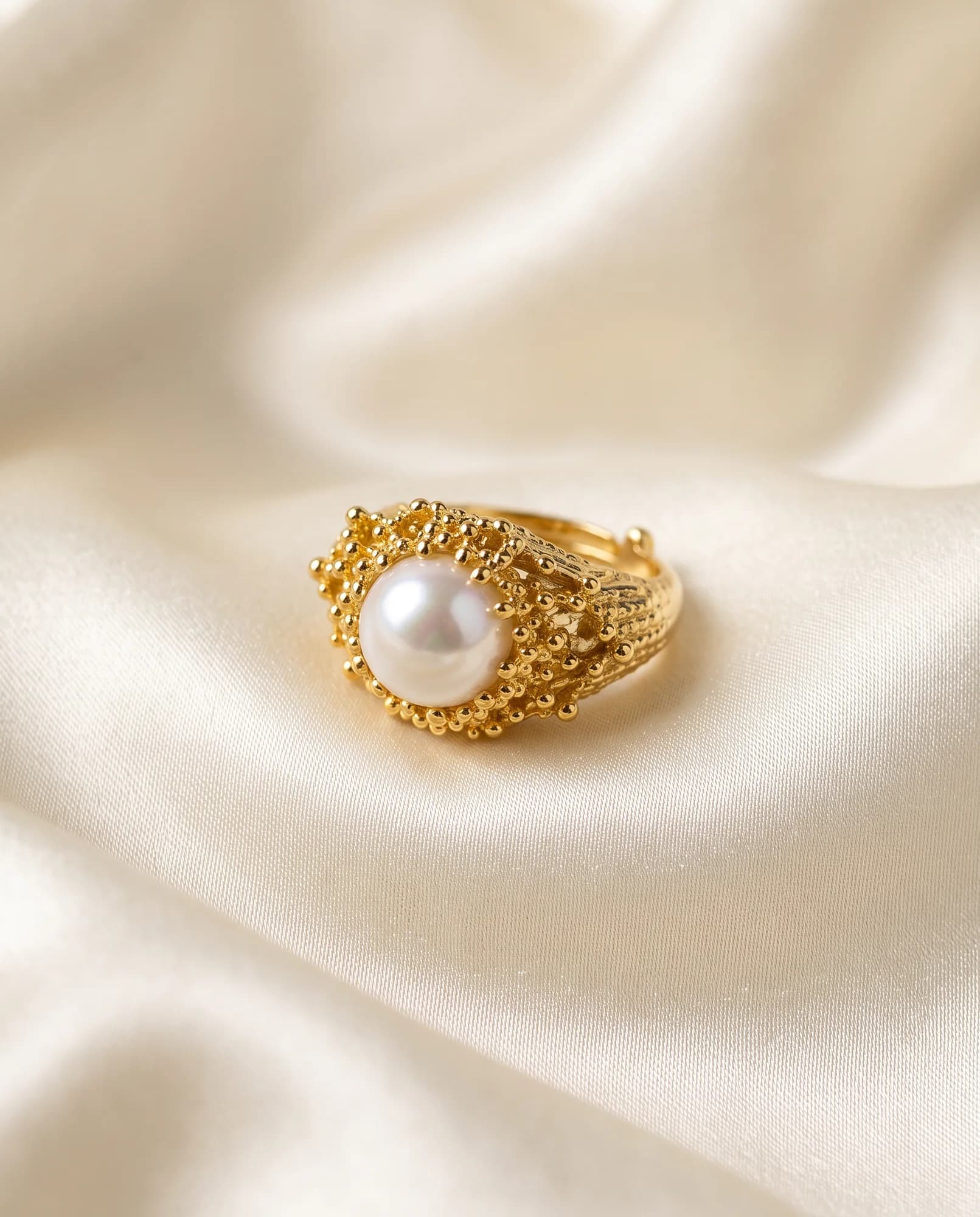 Anillo Coral, Oro amarillo