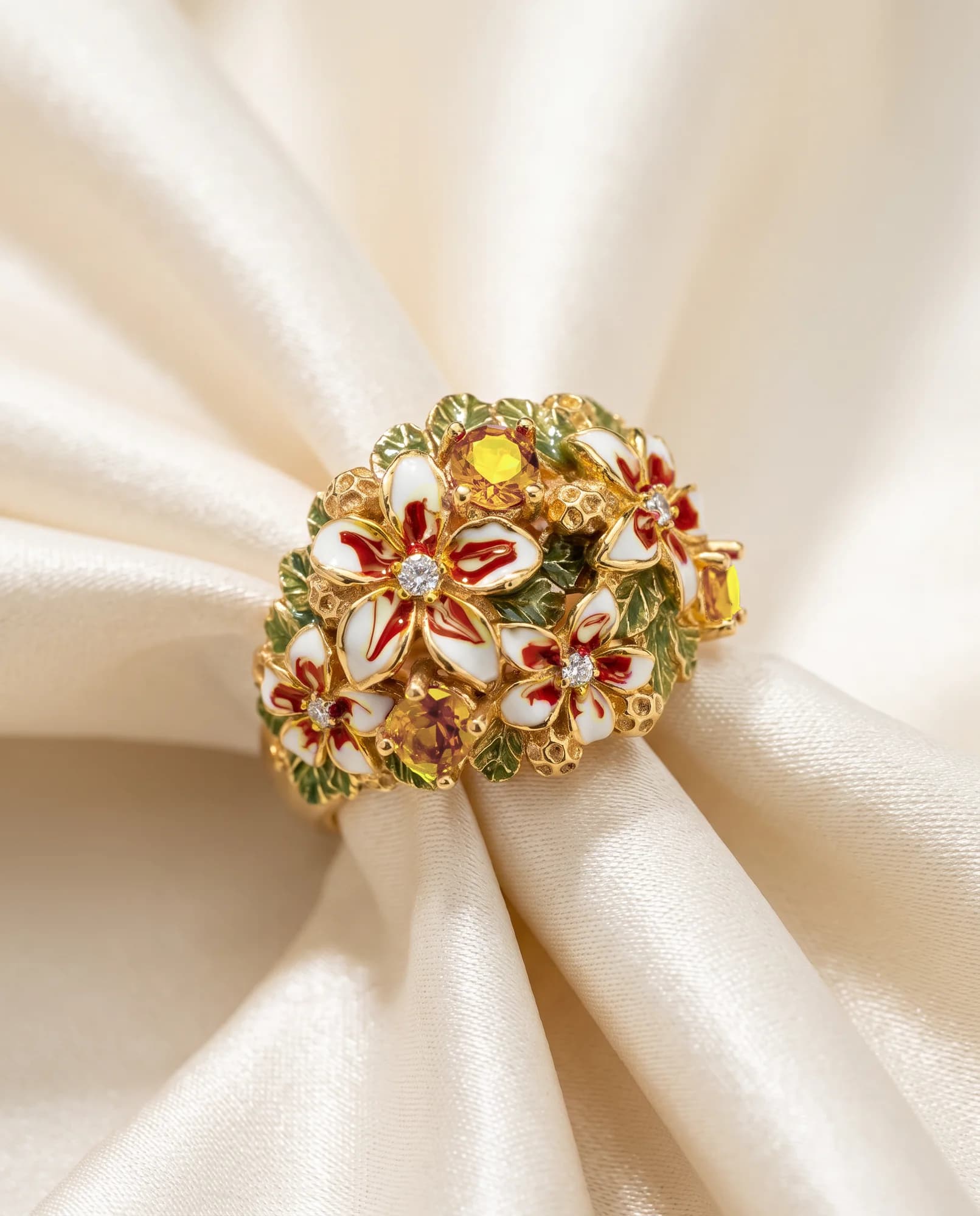 Anillo Flora Grande, Ámbar