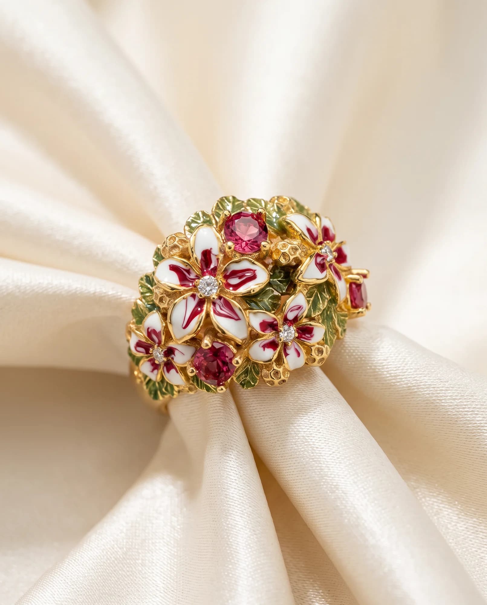 Anillo Flora Grande, Fucsia