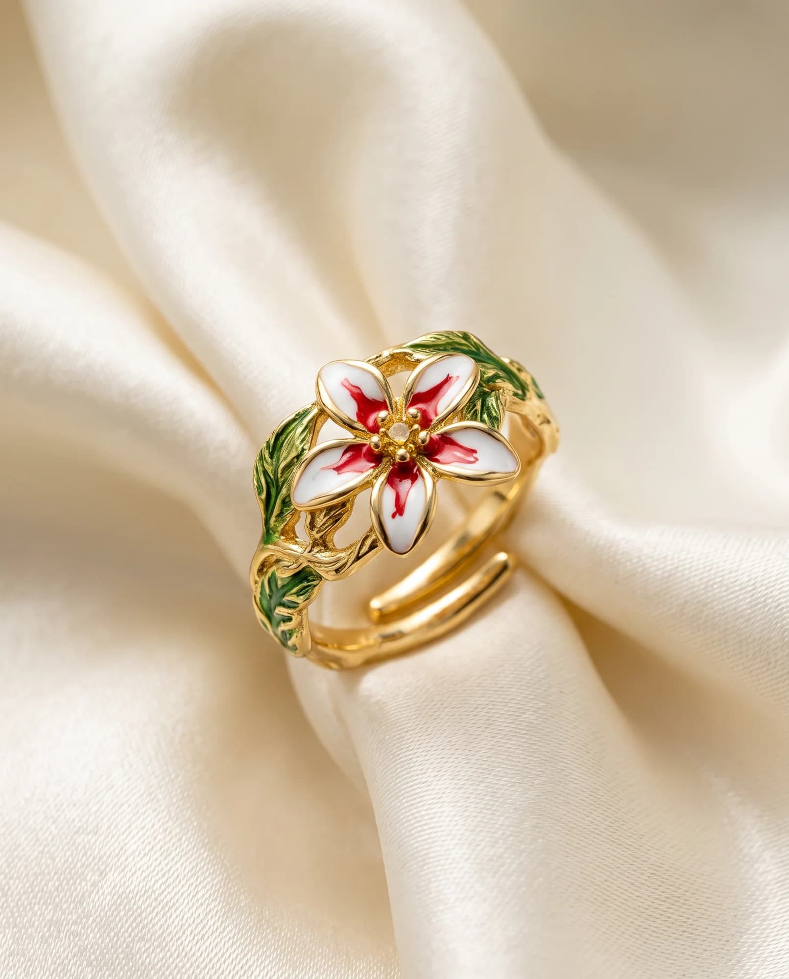 Anillo Flora Mini, Rojo