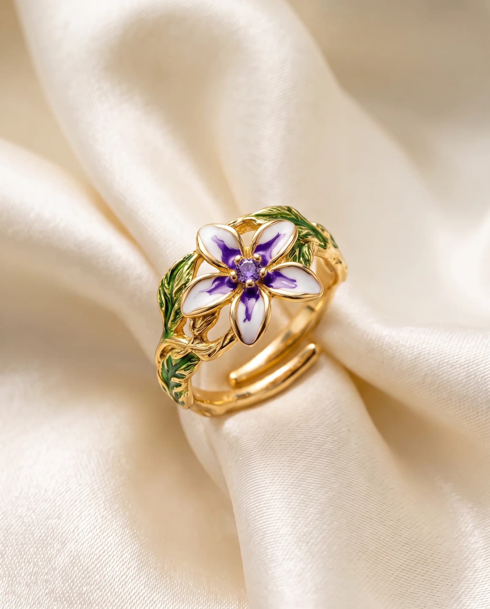 Anillo Flora Mini, Violeta