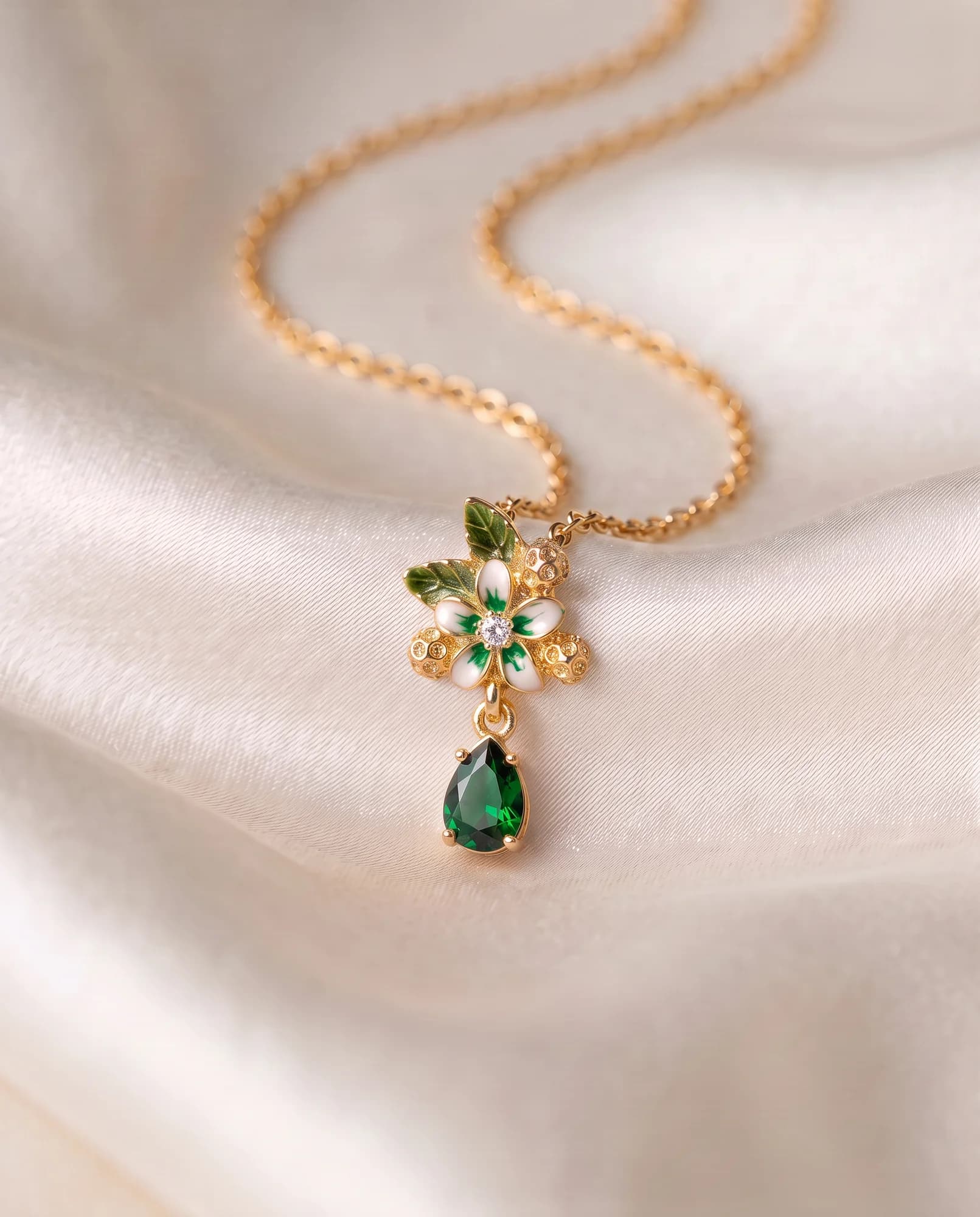 Collar Flora Mini, Verde