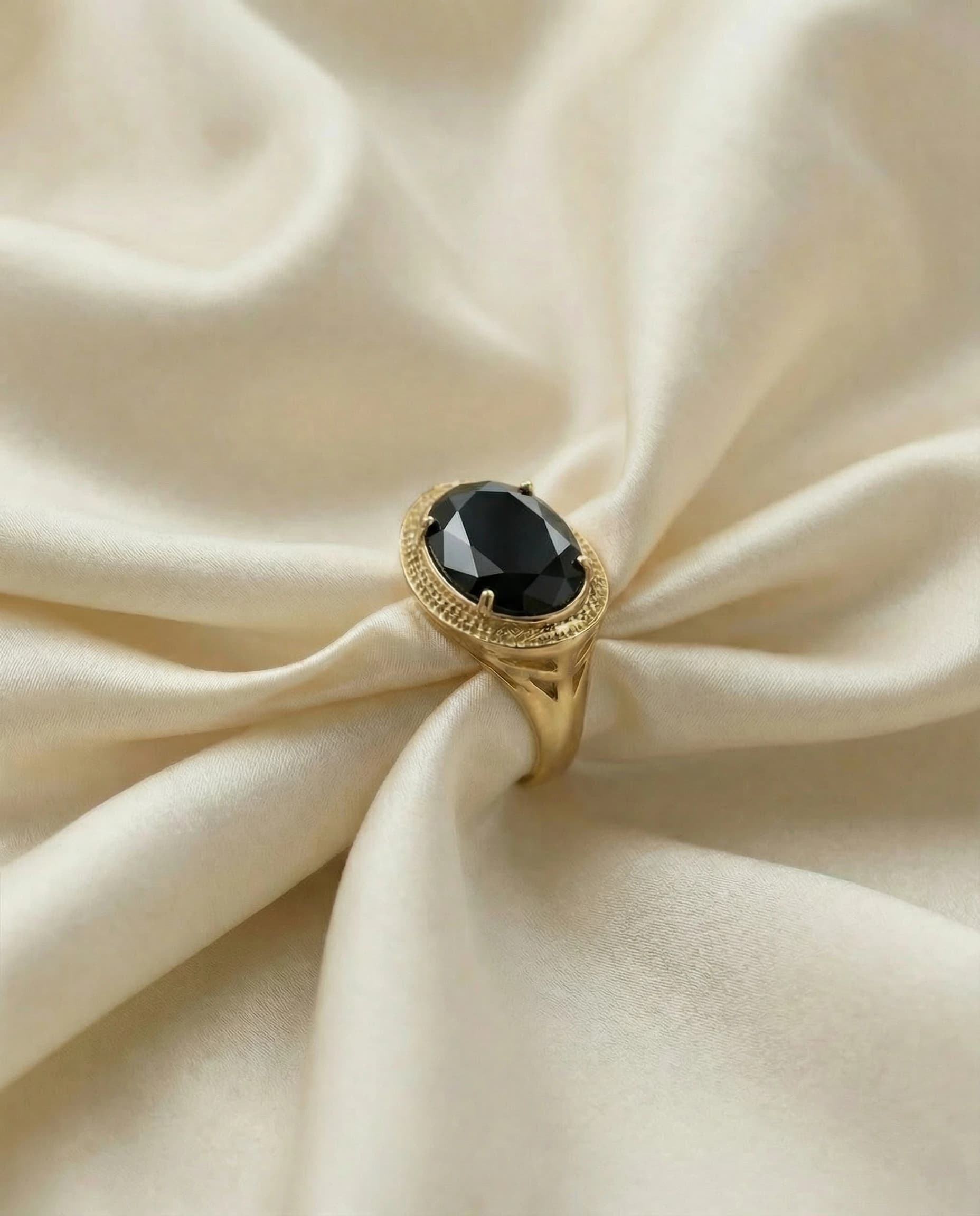 Anillo Etruria - Ónix negro