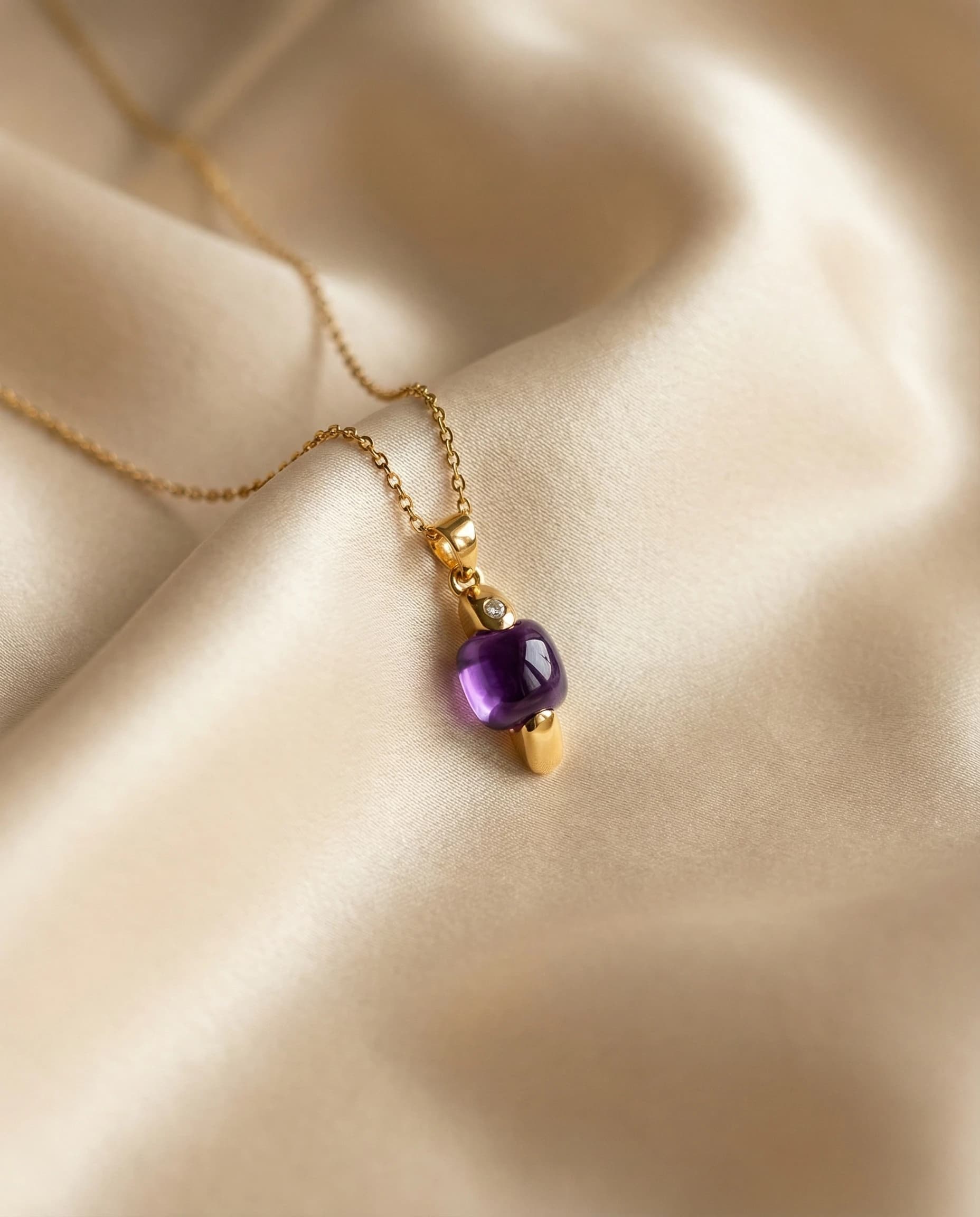 Collar Gemma - Amatista violeta