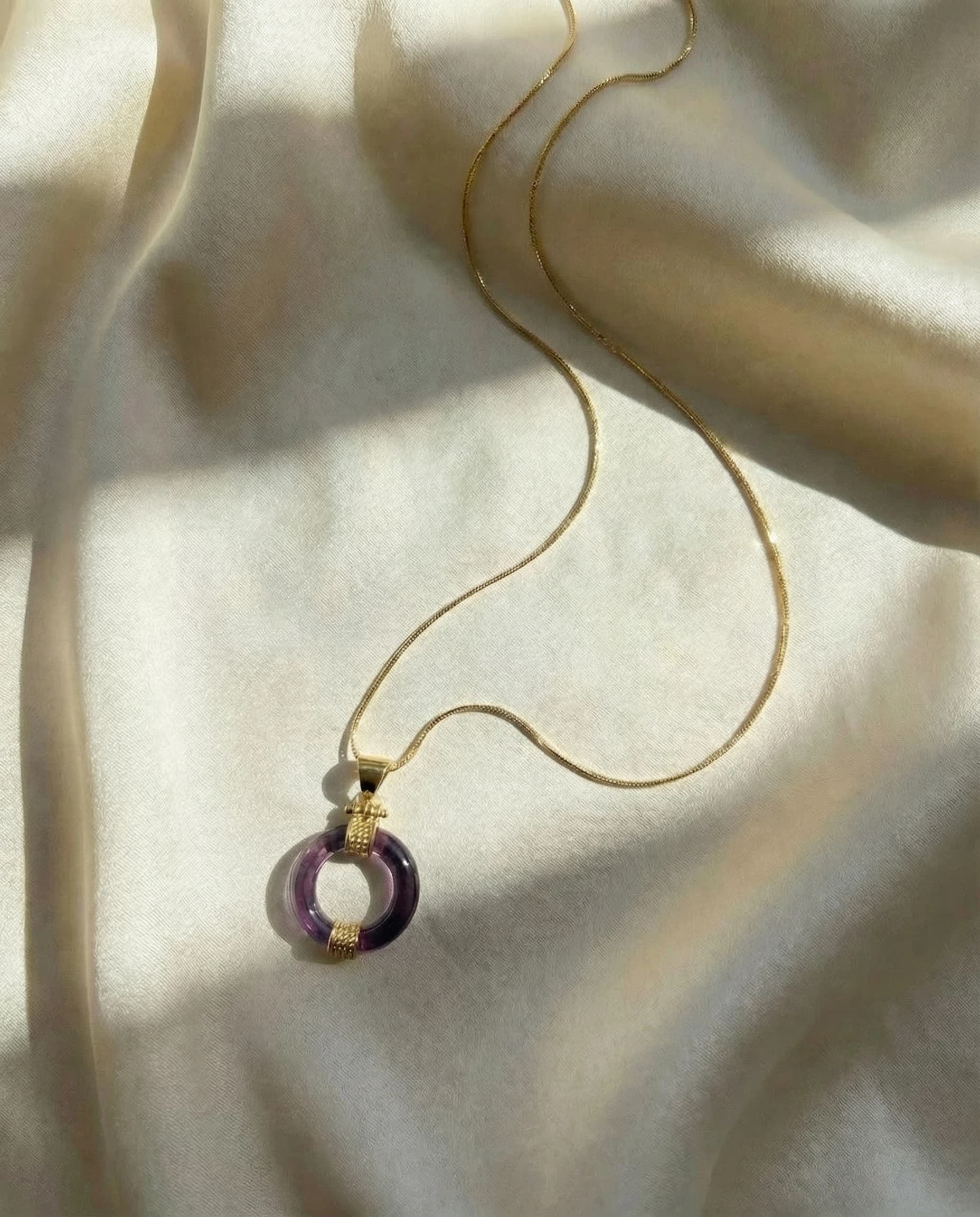 Collar Órbita - Amatista violeta