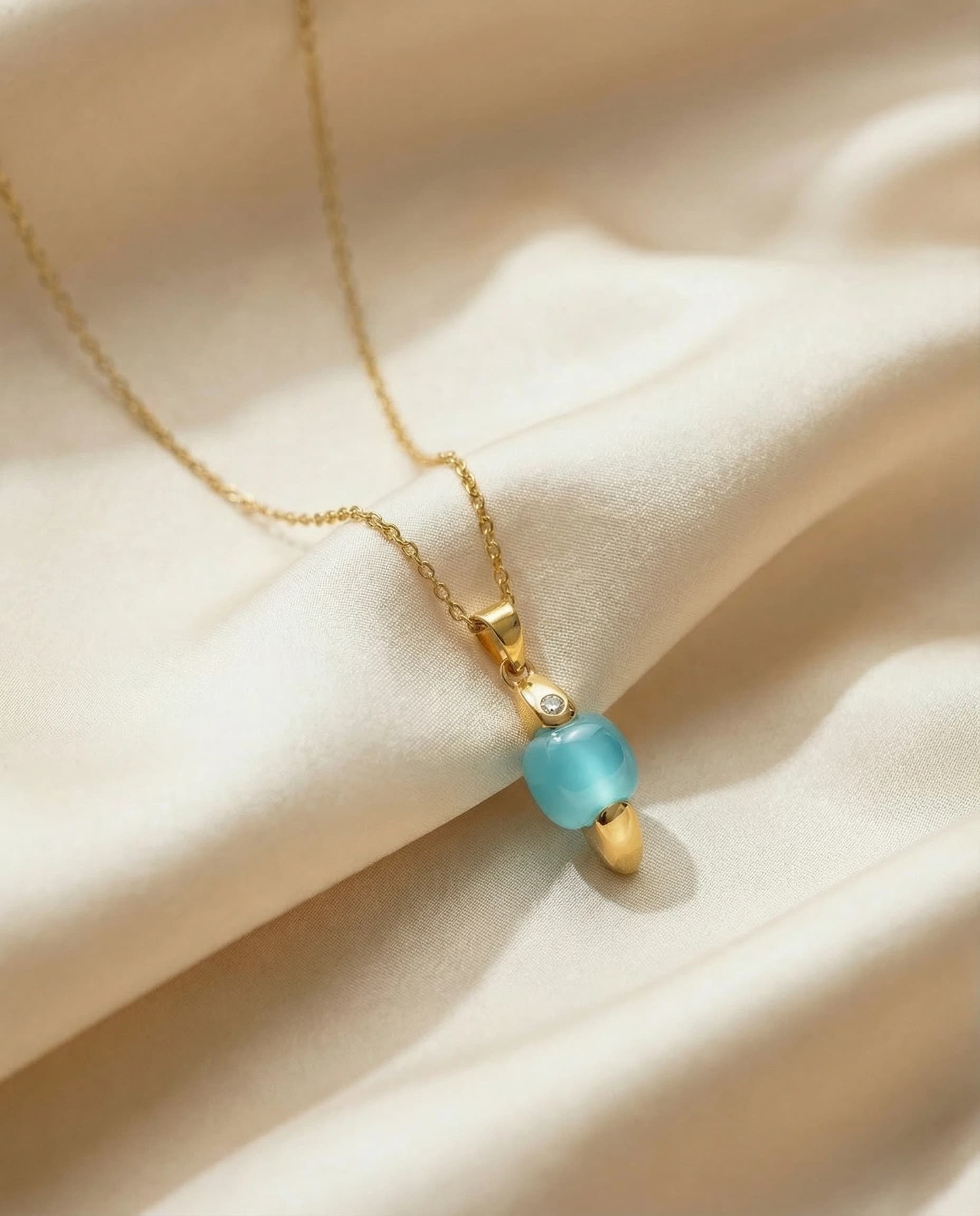 Collar Gemma - Celeste