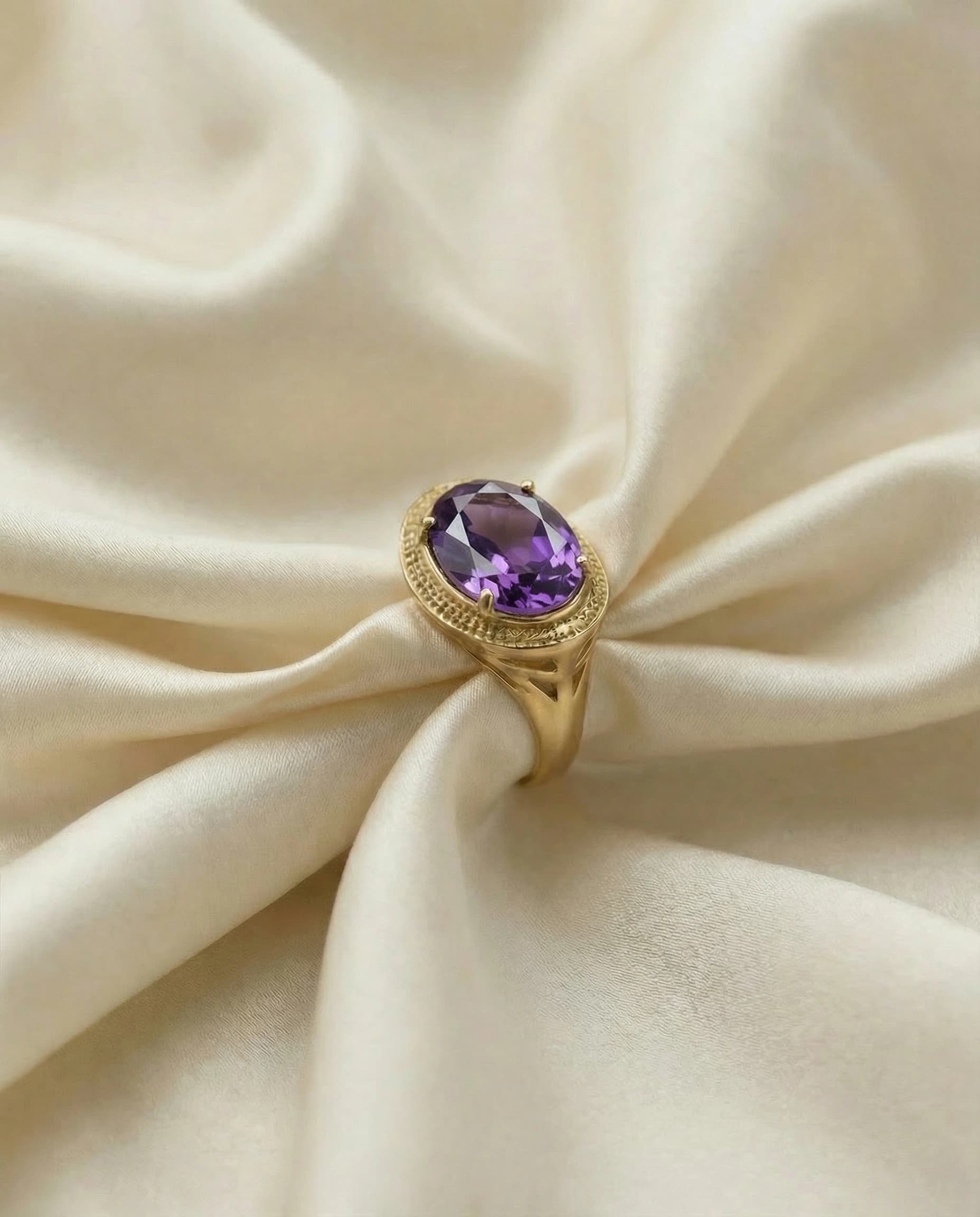 Anillo Etruria - Amatista violeta