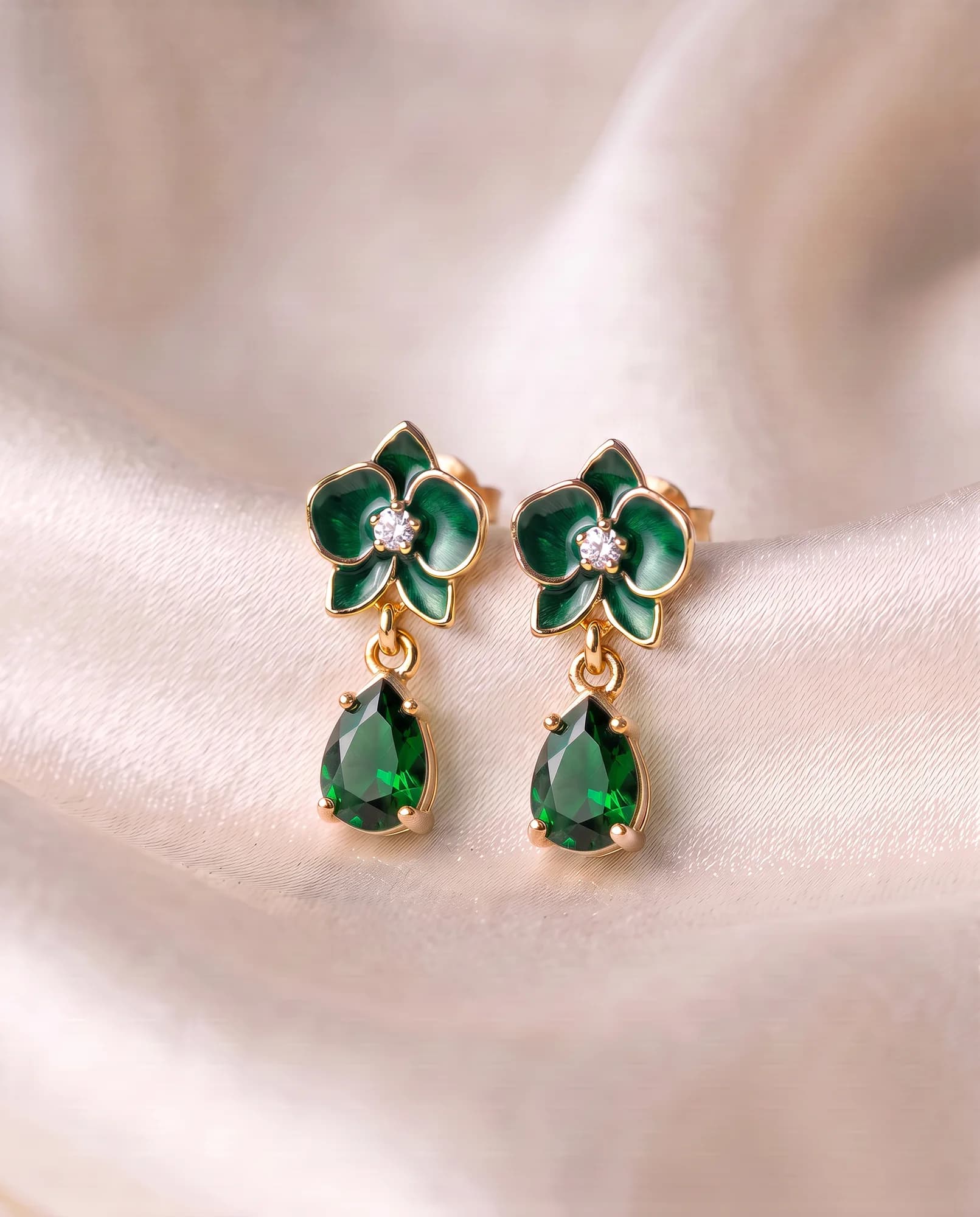 Pendientes Orquídea