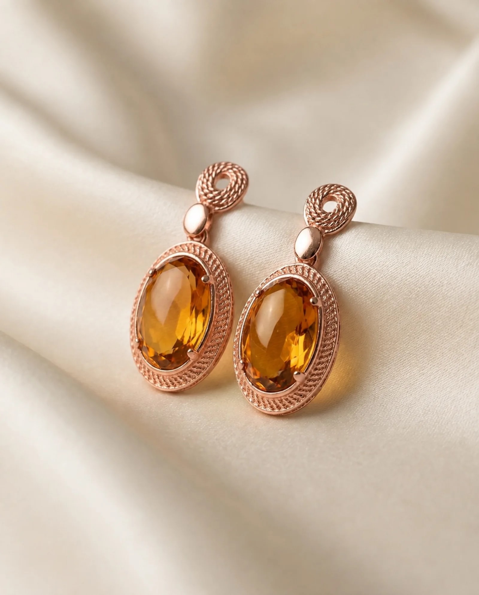 Pendientes Etruria - Ámbar naranja, Colección Etruria · vista 2