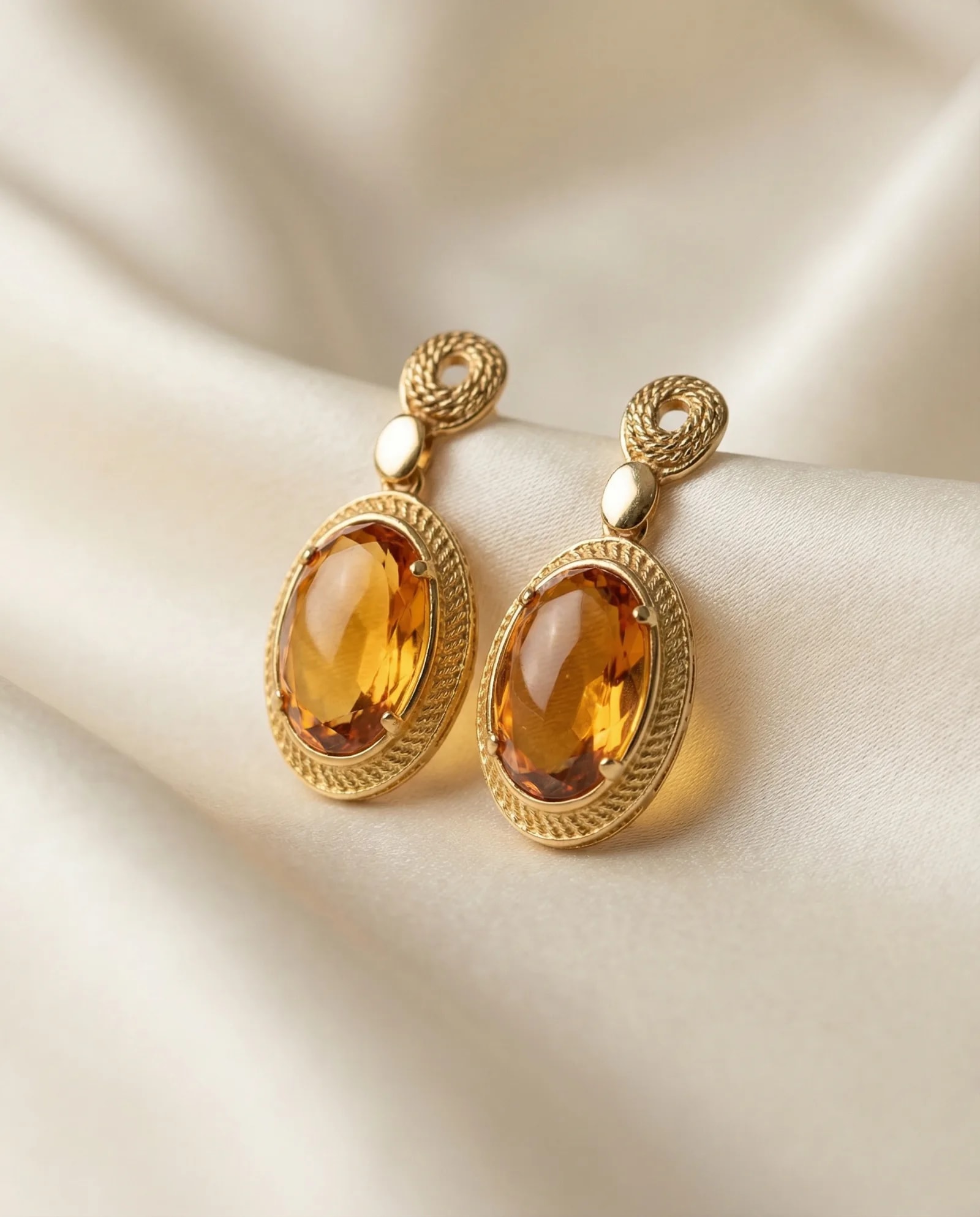 Pendientes Etruria - Ámbar naranja, Colección Etruria · vista 1