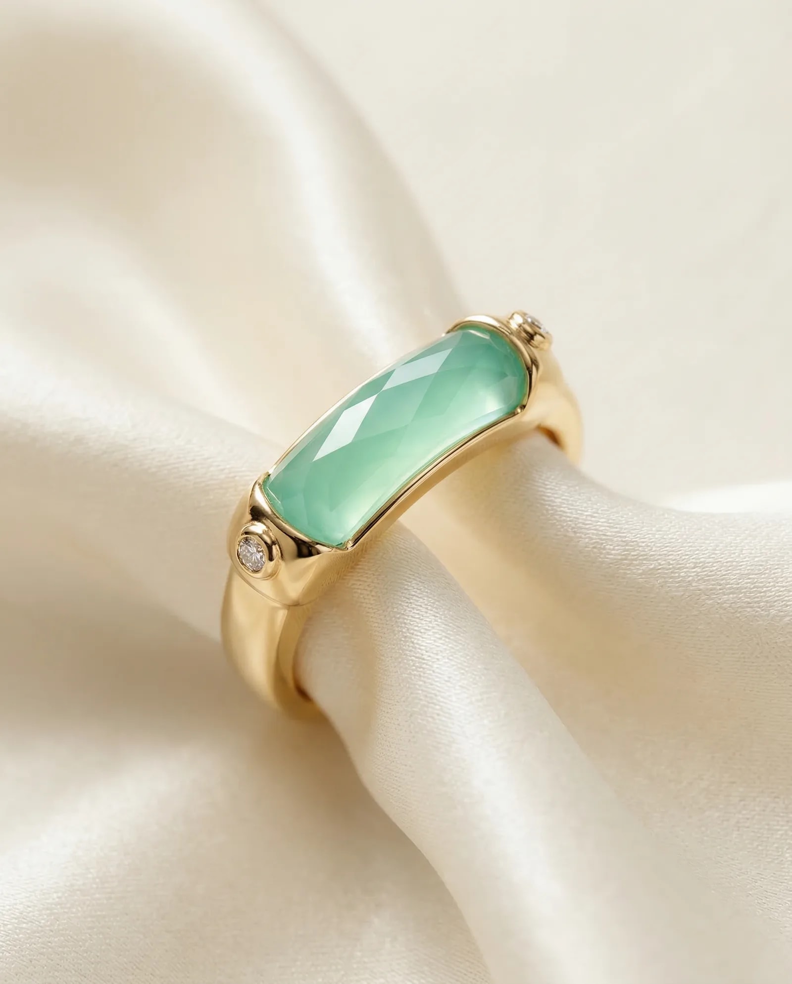 Anillo Puente Ancho - Piedra facetada, Colección Puente Ancho · vista 7