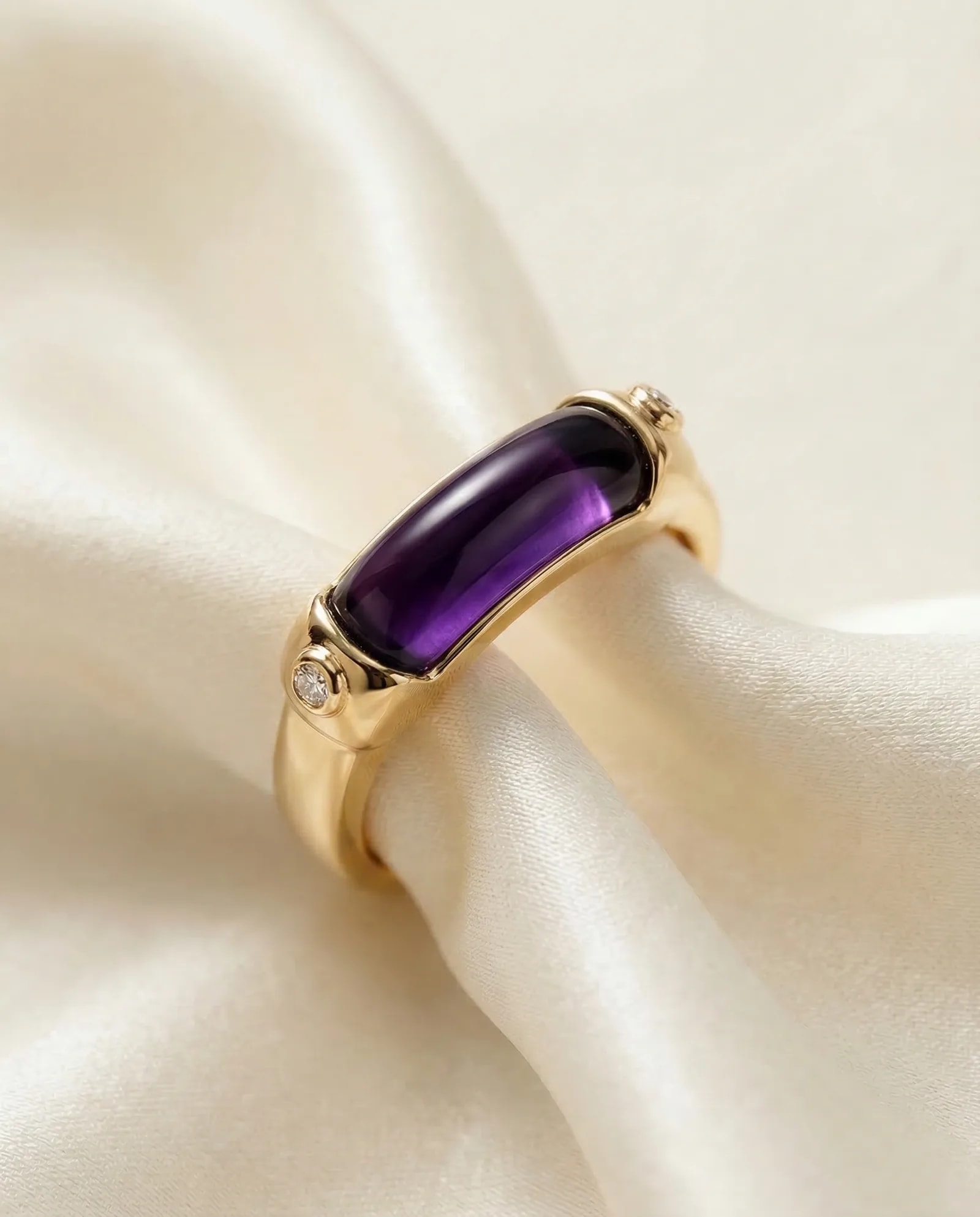 Anillo Puente Ancho - Piedra lisa, Colección Puente Ancho · vista 3