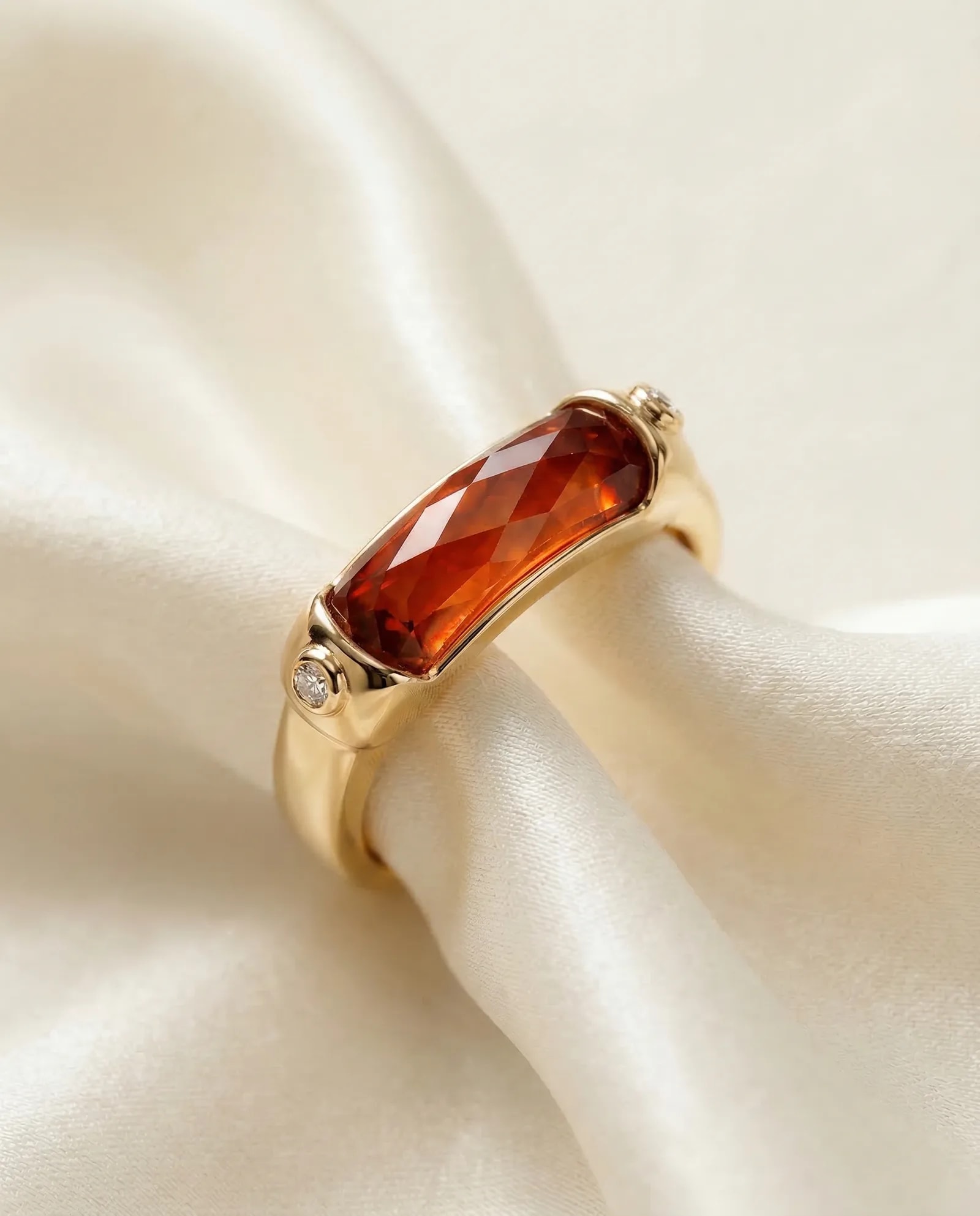 Anillo Puente Ancho - Piedra facetada, Colección Puente Ancho · vista 6