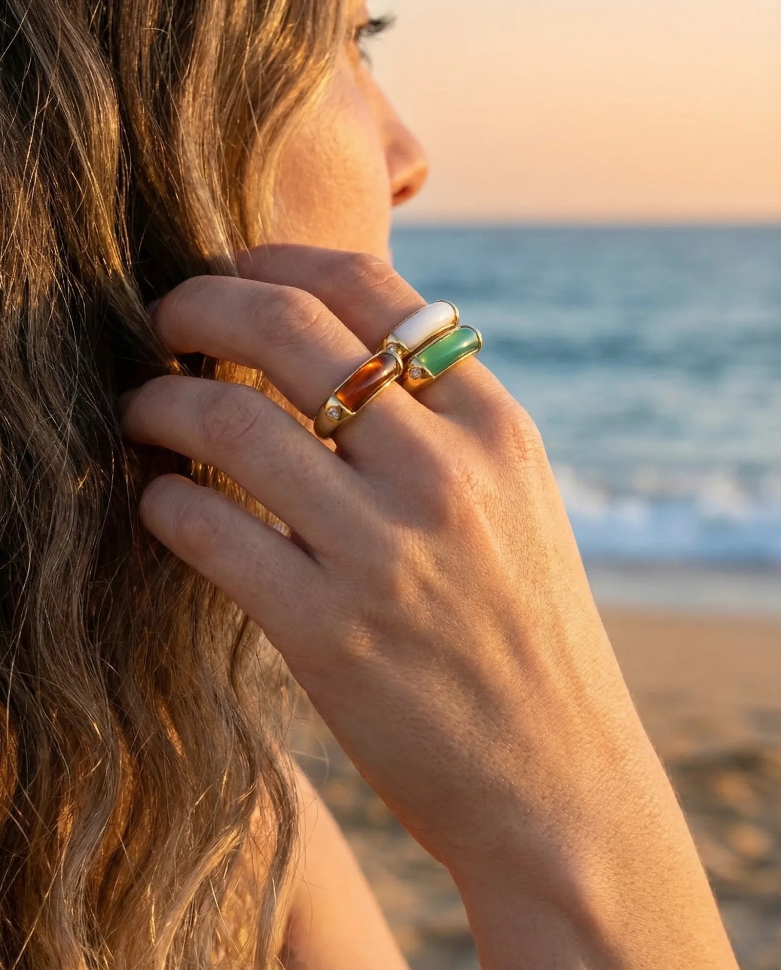 Anillo Puente Ancho - Piedra lisa, Colección Puente Ancho · vista 8