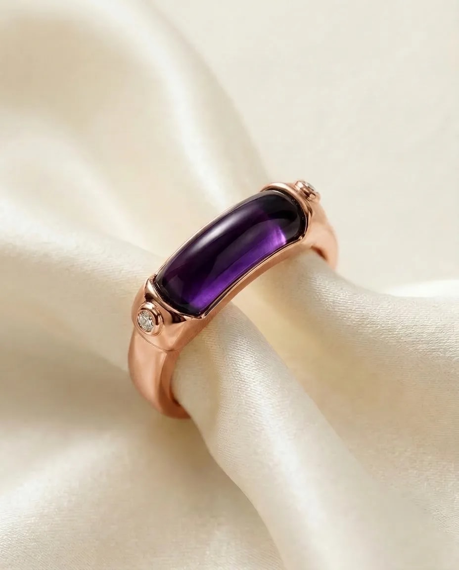 Anillo Puente Ancho - Piedra lisa, Colección Puente Ancho · vista 4