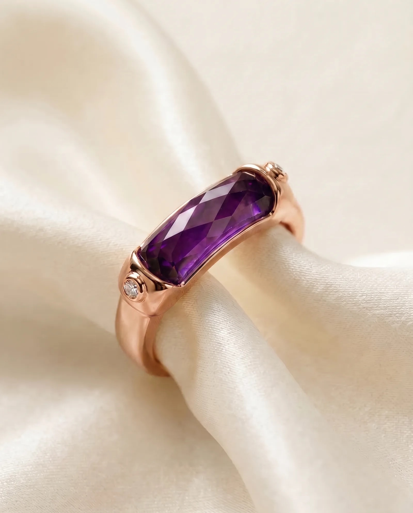 Anillo Puente Ancho - Piedra facetada, Colección Puente Ancho · vista 3