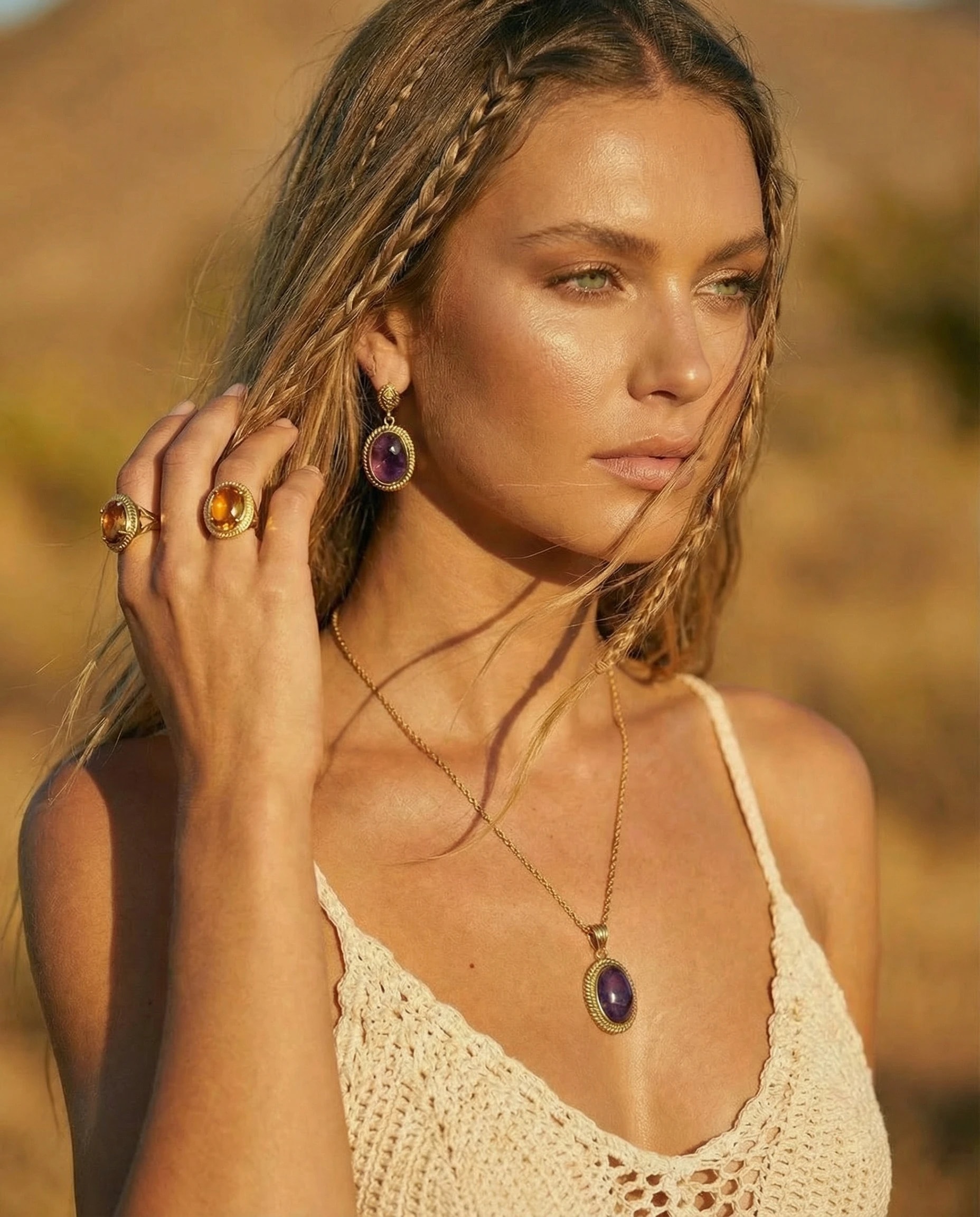Collar Etruria - Amatista violeta, Colección Etruria · vista 5