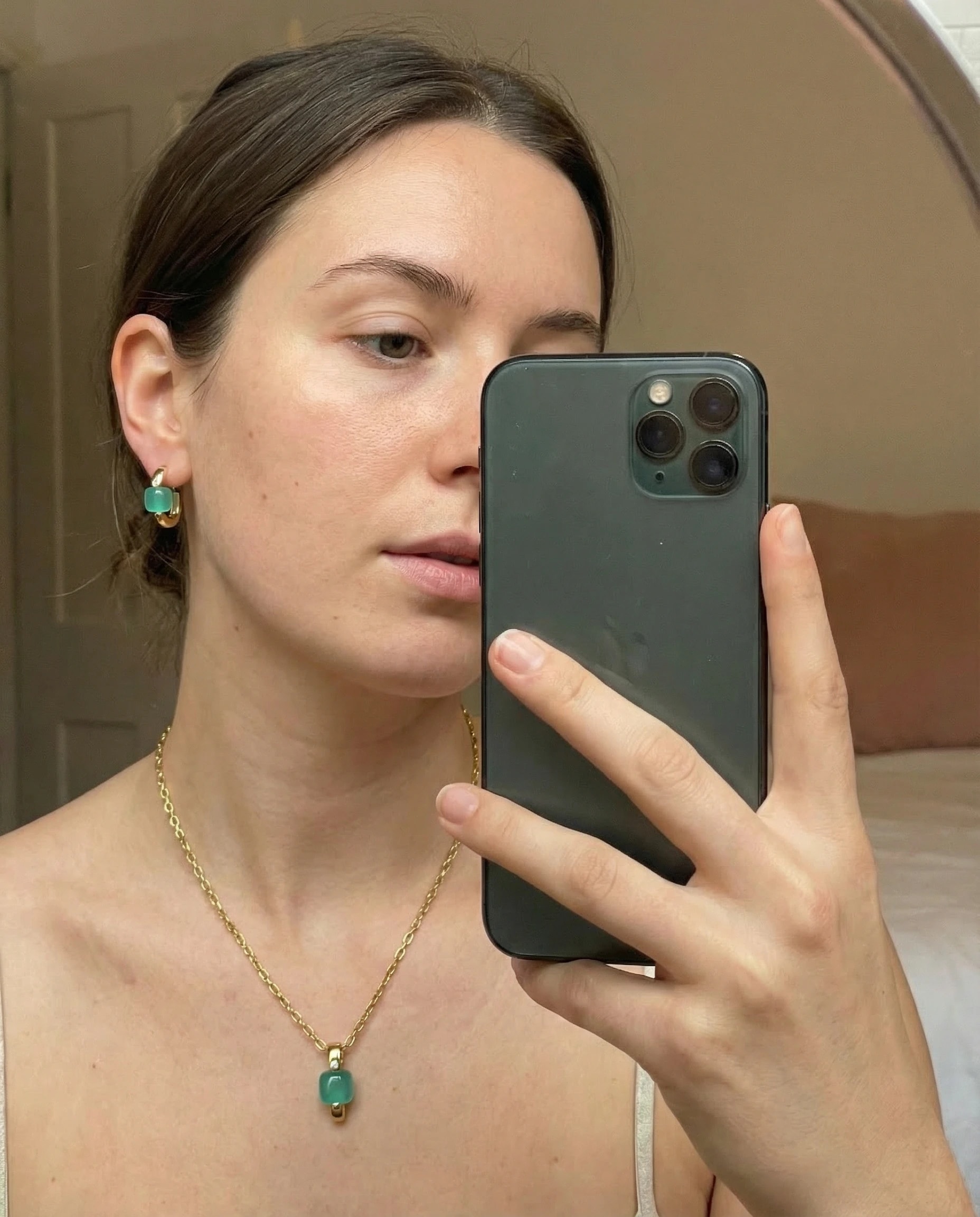 Pendiente Gemma - Verde, Colección Gemma · vista 4
