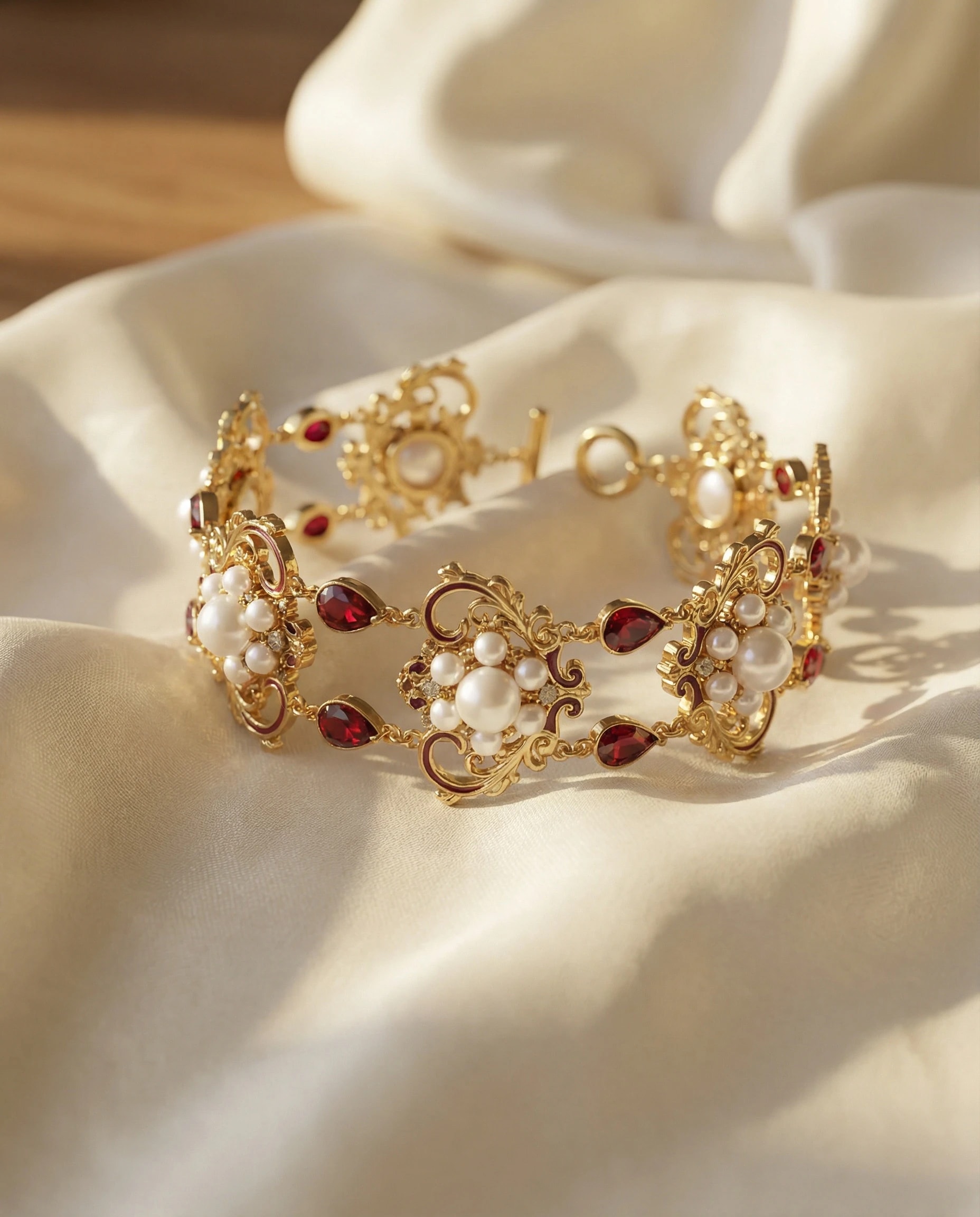 Pulsera Imperial - Rojo oscuro, Colección Imperia · vista 1