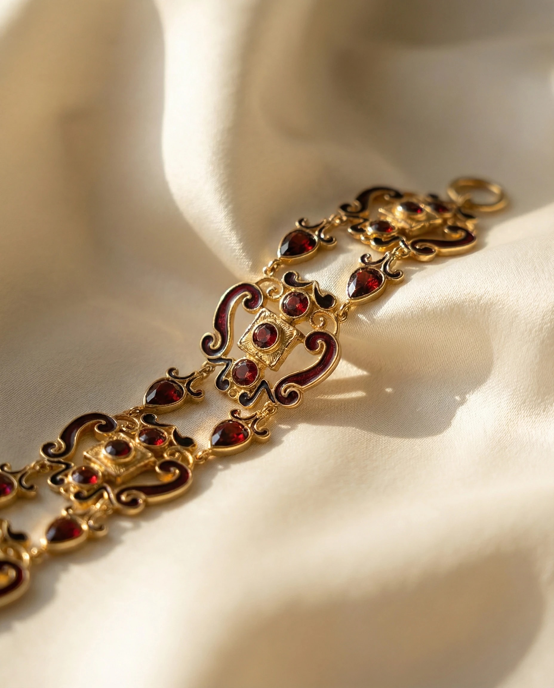 Pulsera Mosaico - Rojo oscuro, Colección Imperia · vista 1