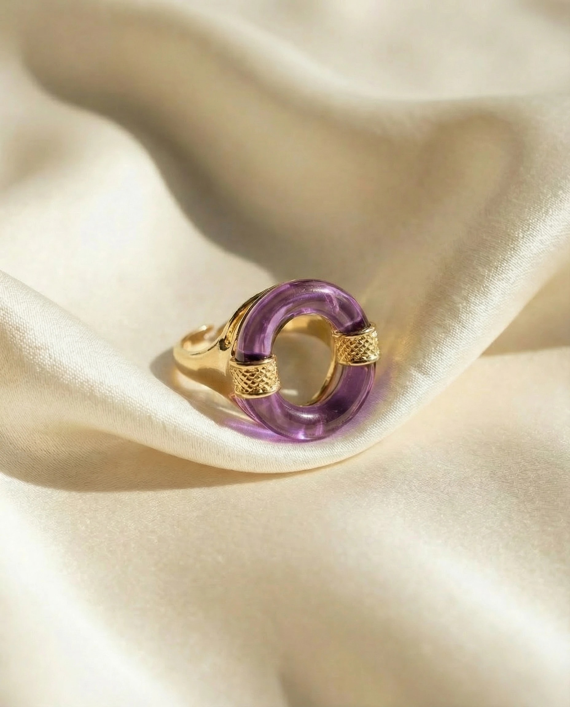 Anillo Órbita - Amatista violeta, Colección Órbita · vista 1