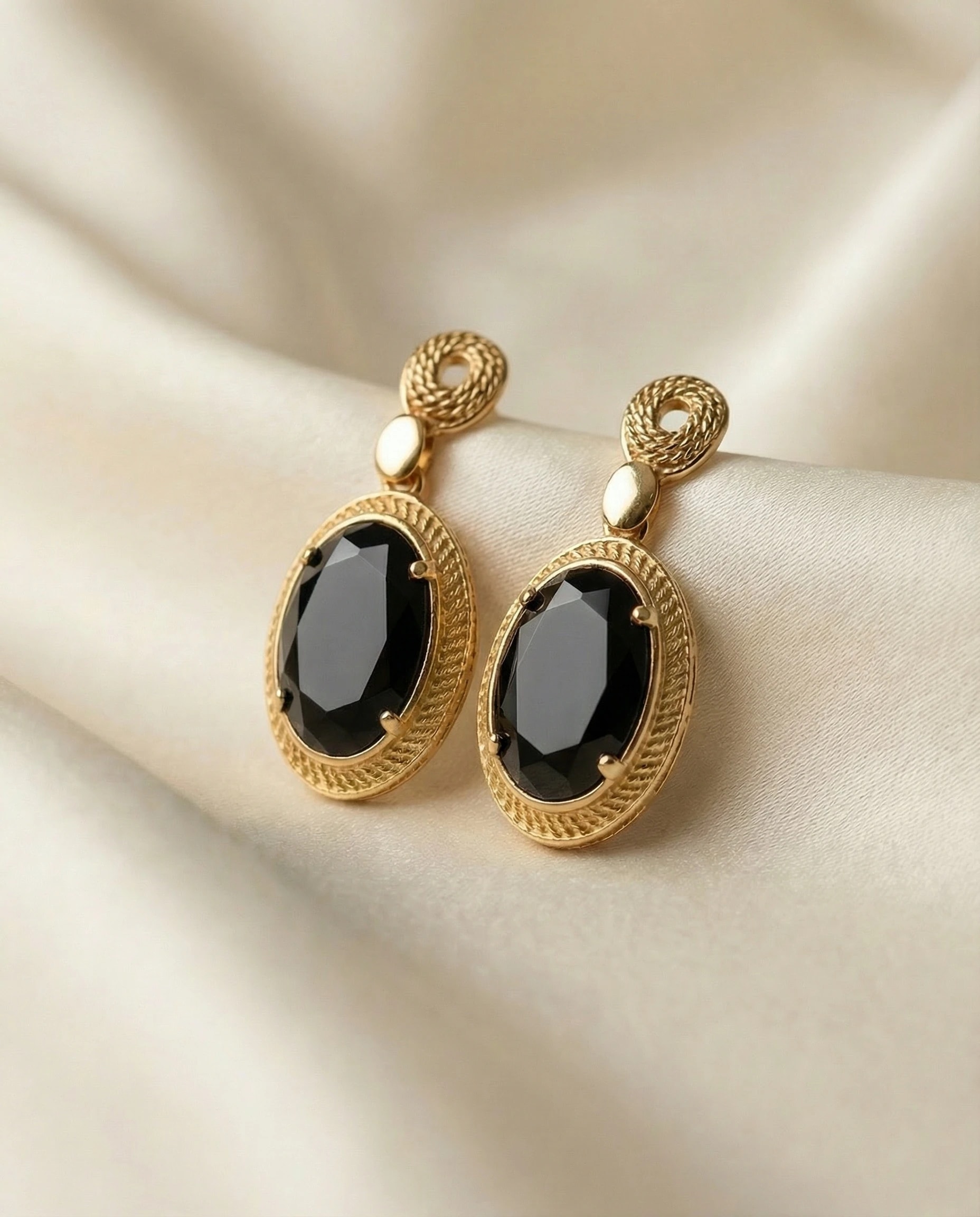 Pendientes Etruria - Ónix negro, Colección Etruria · vista 3