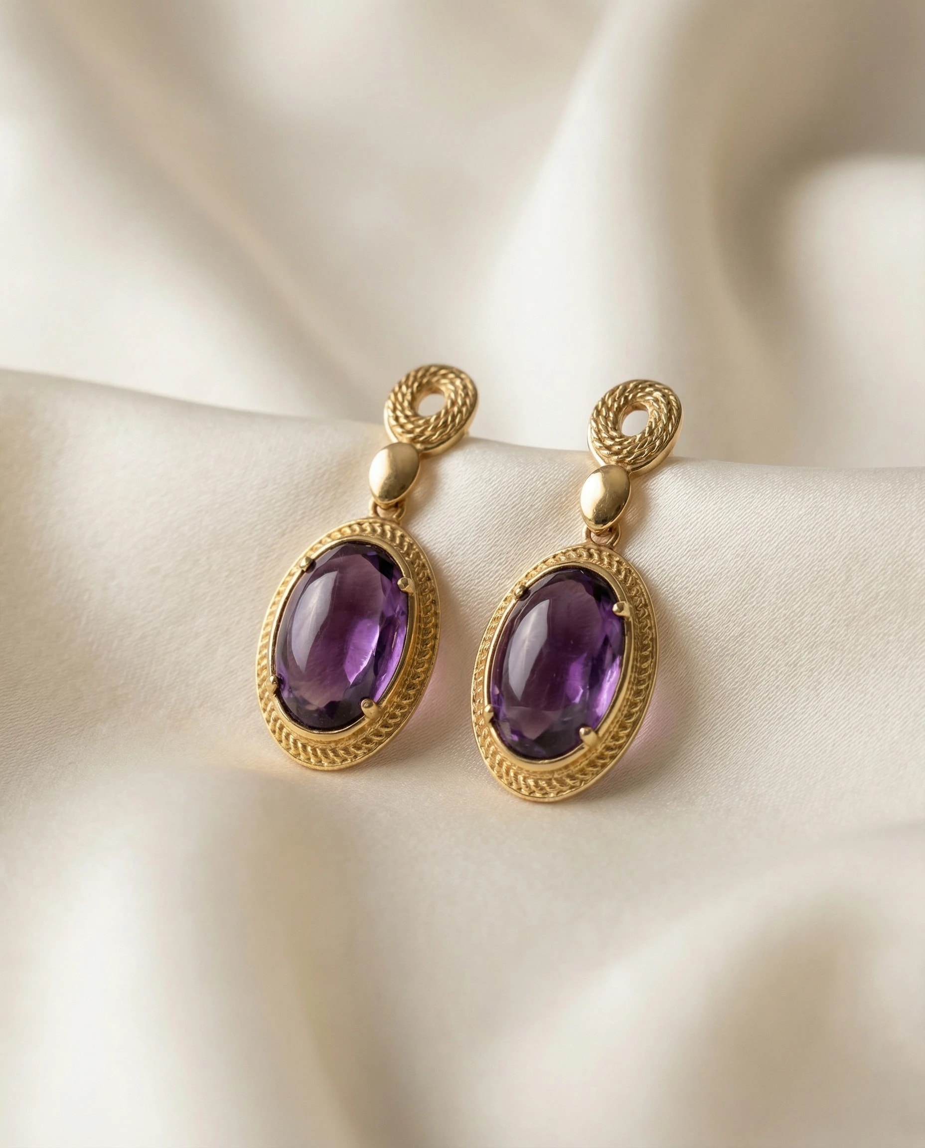 Pendientes Etruria - Amatista violeta, Colección Etruria · vista 3