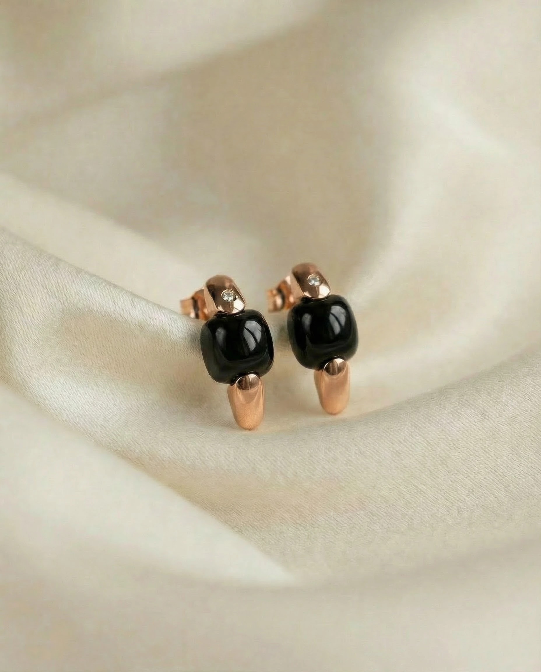 Pendiente Gemma - Ónix negro, Colección Gemma · vista 2