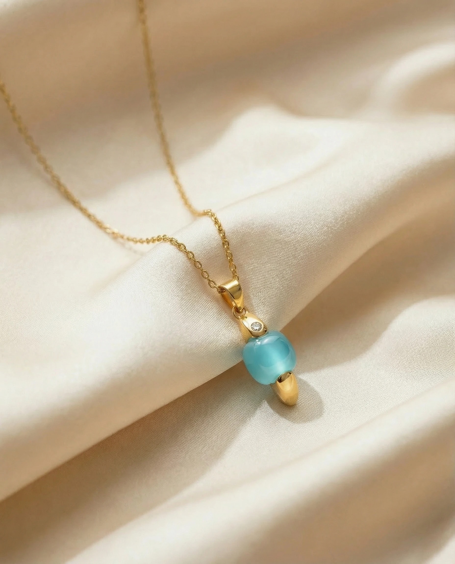 Collar Gemma - Celeste, Colección Gemma · vista 1