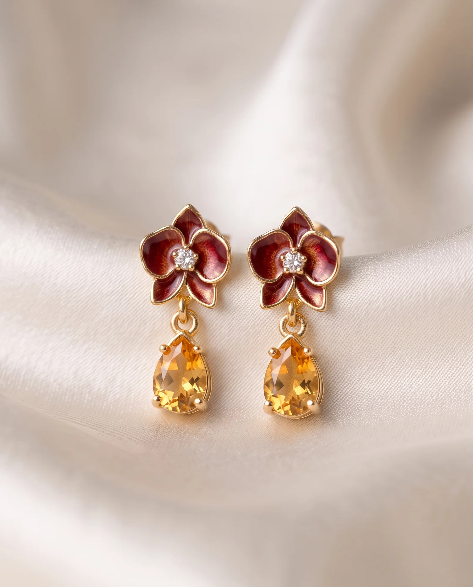 Pendientes Orquídea, Colección Orquídea · vista 1