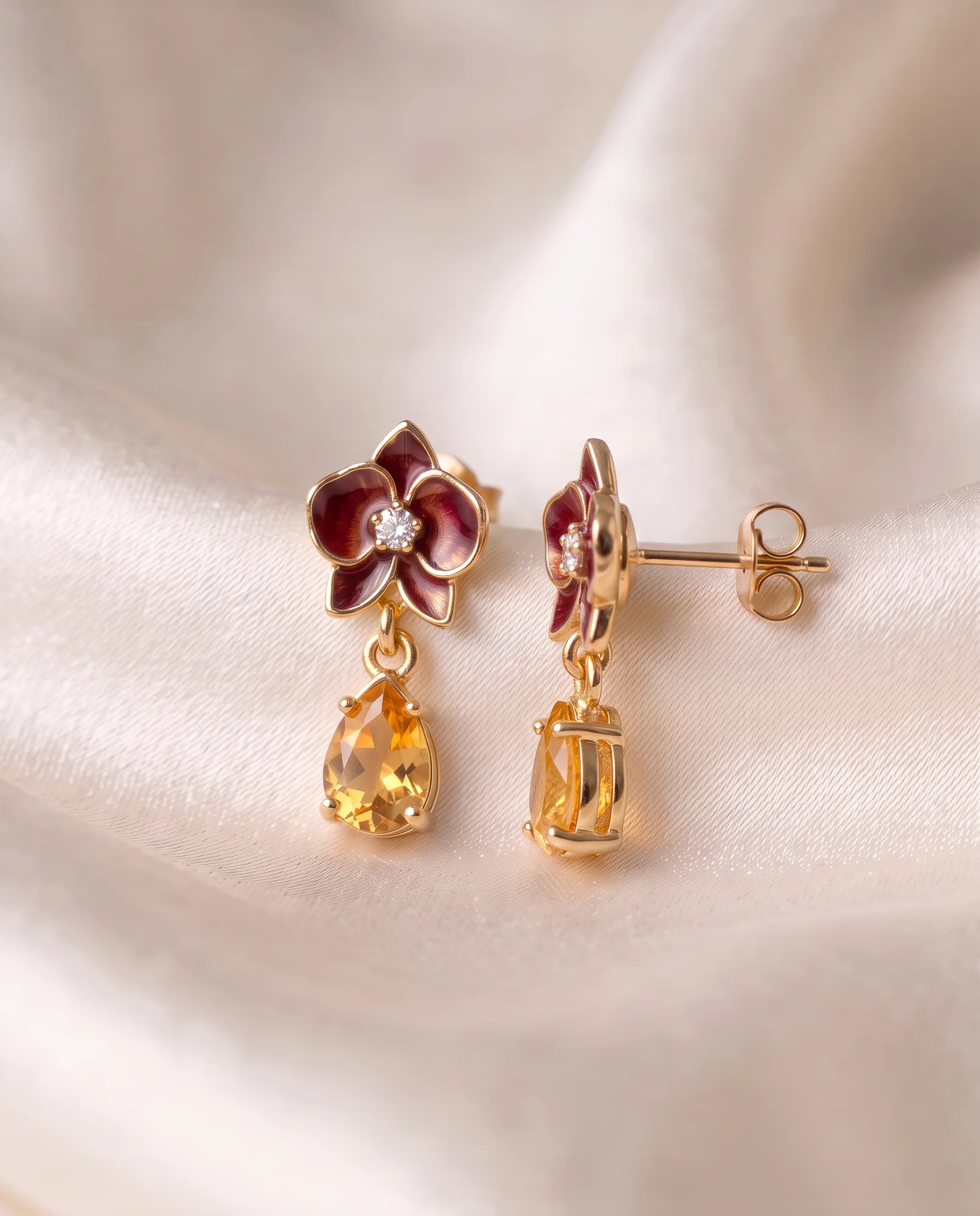 Pendientes Orquídea, Colección Orquídea · vista 2