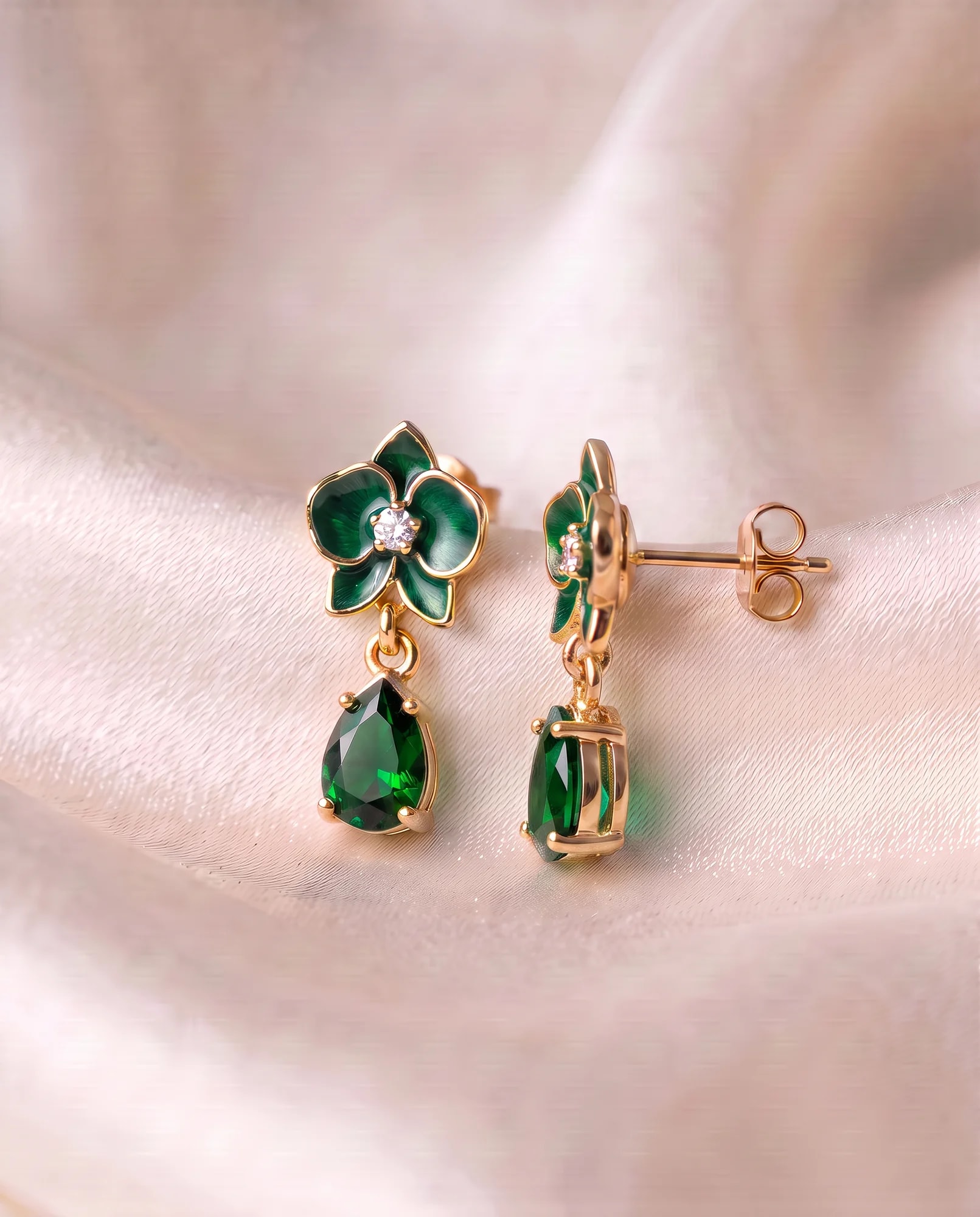 Pendientes Orquídea, Colección Orquídea · vista 2