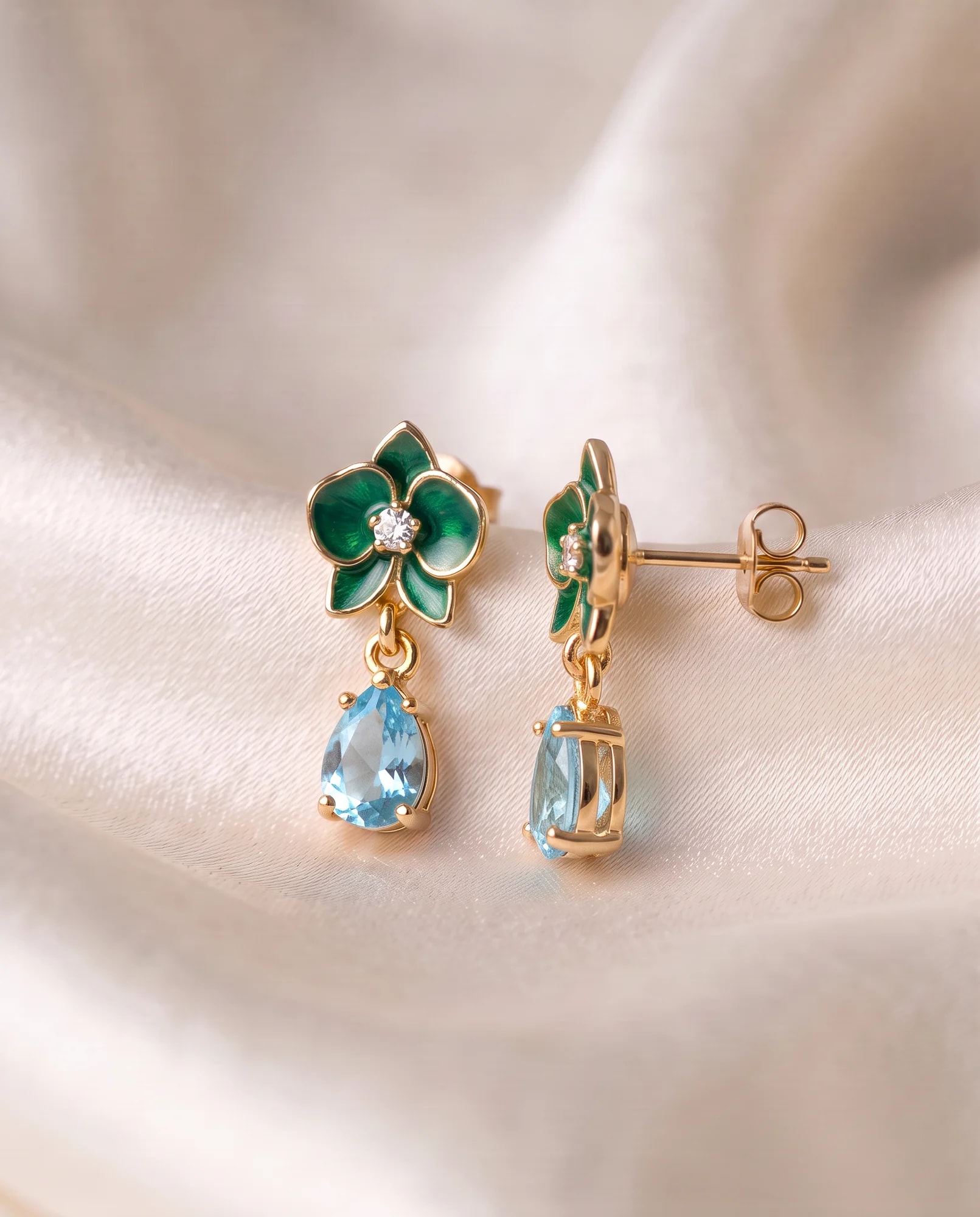 Pendientes Orquídea, Colección Orquídea · vista 2