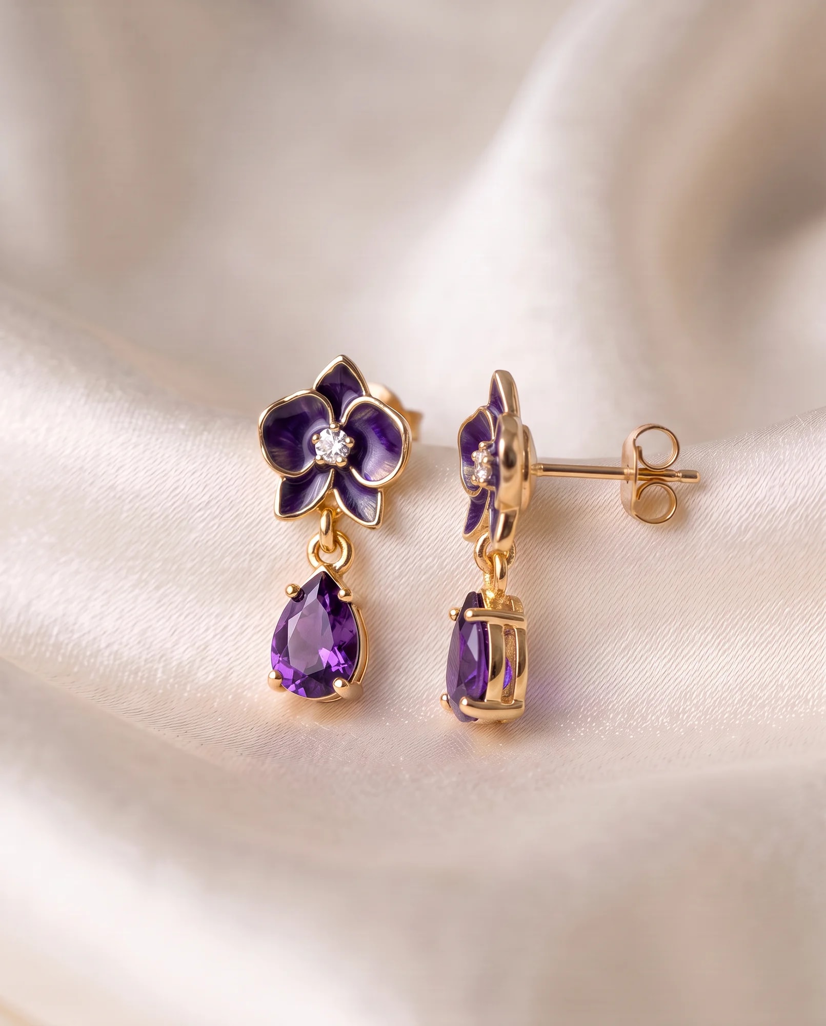 Pendientes Orquídea, Colección Orquídea · vista 2